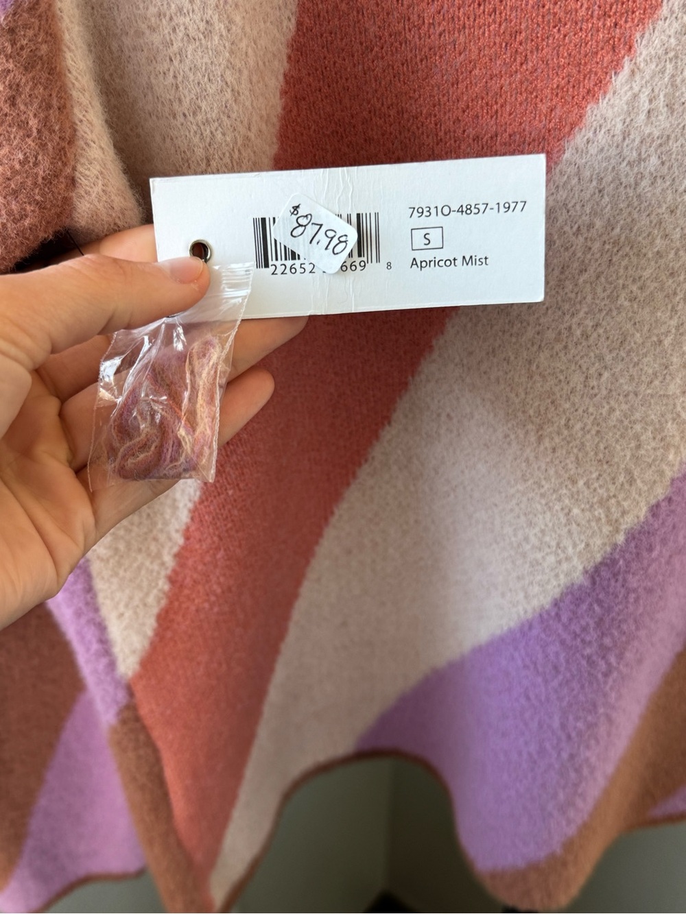 Striped Crewneck Sweater in Pink, Lavender & Rust - Picture 5 of 6